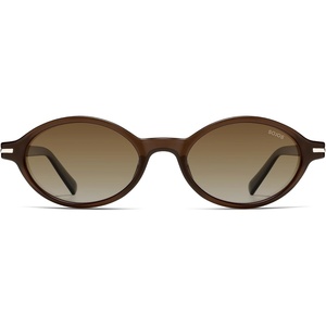 image:imageSOJOS Small Oval Polarized Sunglasses Womens Mens SJ2717  Retro 80s 90s Y2k Trendy Sunnies Vintage Narrow Oval Round Frame UV400 Protection TAC LensDark Brownbrown