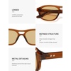 image:imageSOJOS Aviator Sunglasses for Women Small Face Ladies Shades SJ2738Transparent OrangeBright Brown
