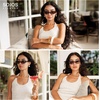 image:imageSOJOS Retro Y2K Nerdy Rectangle Polarized Sunglasses for Women Men SJ2722BlackGrey