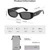 image:imageSOJOS Retro Y2K Nerdy Rectangle Polarized Sunglasses for Women Men SJ2722BlackGrey