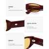 image:imageSOJOS Retro Y2K Nerdy Rectangle Polarized Sunglasses for Women Men SJ2722BurgundyLight Yellow