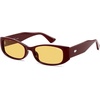 image:imageSOJOS Retro Y2K Nerdy Rectangle Polarized Sunglasses for Women Men SJ2722BurgundyLight Yellow