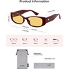 image:imageSOJOS Retro Y2K Nerdy Rectangle Polarized Sunglasses for Women Men SJ2722BurgundyLight Yellow