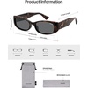 image:imageSOJOS Retro Y2K Nerdy Rectangle Polarized Sunglasses for Women Men SJ2722Dark TortoiseGrey