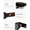 image:imageSOJOS Retro Y2K Nerdy Rectangle Polarized Sunglasses for Women Men SJ2722Dark TortoiseGrey