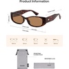 image:imageSOJOS Retro Y2K Nerdy Rectangle Polarized Sunglasses for Women Men SJ2722TortoiseBrown