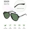 image:imageSOJOS Classic TR90 Polarized Aviator Sunglasses Womens Mens SJ3501BlackGreen