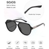 image:imageSOJOS Classic TR90 Polarized Aviator Sunglasses Womens Mens SJ3501BlackGrey