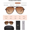 image:imageSOJOS Classic TR90 Polarized Aviator Sunglasses Womens Mens SJ3501TortoiseBrown