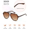 image:imageSOJOS Classic TR90 Polarized Aviator Sunglasses Womens Mens SJ3501TortoiseBrown