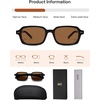 image:imageSOJOS Trendy TR90 Rectangle Polarized Sunglasses Womens Mens SJ3502BlackBrown