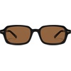 image:imageSOJOS Trendy TR90 Rectangle Polarized Sunglasses Womens Mens SJ3502BlackBrown