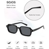image:imageSOJOS Trendy TR90 Rectangle Polarized Sunglasses Womens Mens SJ3502BlackGrey