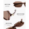 image:imageSOJOS Trendy TR90 Rectangle Polarized Sunglasses Womens Mens SJ3502BrownBrown