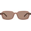 image:imageSOJOS Trendy TR90 Rectangle Polarized Sunglasses Womens Mens SJ3502BrownBrown