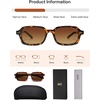 image:imageSOJOS Trendy TR90 Rectangle Polarized Sunglasses Womens Mens SJ3502TortoiseBrown
