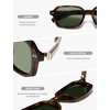 image:imageSOJOS Trendy TR90 Rectangle Polarized Sunglasses Womens Mens SJ3502TortoiseGreen