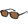image:imageSOJOS Trendy TR90 Rectangle Polarized Sunglasses Womens Mens SJ3502BlackBrown