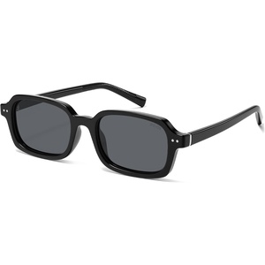 image:imageSOJOS Trendy TR90 Rectangle Polarized Sunglasses Womens Mens SJ3502BlackGrey