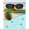 image:imageSOJOS Ocean Collection Retro Oval Polarized Sunglasses Kids SUNLIGHT SBlackGrey