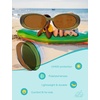 image:imageSOJOS Ocean Collection Retro Oval Polarized Sunglasses Kids SUNLIGHT SOlive GreenBrown