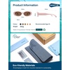 image:imageSOJOS Ocean Collection Retro Oval Polarized Sunglasses Kids SUNLIGHT SPinkBrown