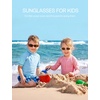image:imageSOJOS Ocean Collection Retro Oval Polarized Sunglasses Kids SUNLIGHT SPinkBrown
