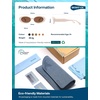 image:imageSOJOS Ocean Collection Retro Oval Polarized Sunglasses Kids SUNLIGHT SWhiteBrown