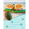 image:imageSOJOS Ocean Collection Retro Oval Polarized Sunglasses Kids SUNLIGHT SYellowOrange