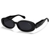 image:imageSOJOS Ocean Collection Retro Oval Polarized Sunglasses Kids SUNLIGHT SBlackGrey