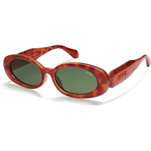 image:imageSOJOS Ocean Collection Retro Oval Polarized Sunglasses Kids SUNLIGHT STortoiseGreen