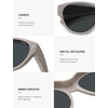 image:imageSOJOS Cat Eye Polarized Fit Over Glasses Sunglasses for Women SJ2658Light TaupeGrey