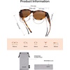 image:imageSOJOS Cat Eye Polarized Fit Over Glasses Sunglasses for Women SJ2658TortoiseBrown