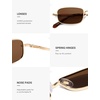 image:imageSOJOS Rectangle Polarized Sunglasses for Women Men SJ1275GoldBrown