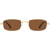 image:imageSOJOS Rectangle Polarized Sunglasses for Women Men SJ1275GoldBrown