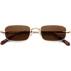 image:imageSOJOS Rectangle Polarized Sunglasses for Women Men SJ1275GoldBrown