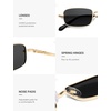 image:imageSOJOS Rectangle Polarized Sunglasses for Women Men SJ1275GoldGrey