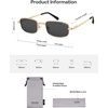 image:imageSOJOS Rectangle Polarized Sunglasses for Women Men SJ1275GoldGrey