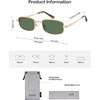 image:imageSOJOS Rectangle Polarized Sunglasses for Women Men SJ1275Green