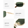 image:imageSOJOS Rectangle Polarized Sunglasses for Women Men SJ1275Green