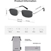 image:imageSOJOS Rectangle Polarized Sunglasses for Women Men SJ1275SilverGrey