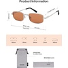 image:imageSOJOS Rectangle Polarized Sunglasses for Women Men SJ1275SilverOrange