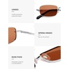 image:imageSOJOS Rectangle Polarized Sunglasses for Women Men SJ1275SilverOrange