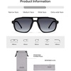 image:imageSOJOS Retro Polarized Aviator Sunglasses for Men Women SJ2718Shiny Black  Grey Lens