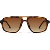 image:imageSOJOS Retro Polarized Aviator Sunglasses for Men Women SJ2718Tortoise  Brown Lens