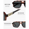 image:imageSOJOS Retro Polarized Aviator Sunglasses for Men Women SJ2718Tortoise  Grey Lens