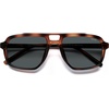 image:imageSOJOS Retro Polarized Aviator Sunglasses for Men Women SJ2718Tortoise  Grey Lens