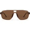 image:imageSOJOS Retro Polarized Aviator Sunglasses for Men Women SJ2718Transparent Brown  Brown