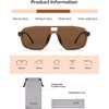 image:imageSOJOS Retro Polarized Aviator Sunglasses for Men Women SJ2718Transparent Brown  Brown