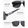 image:imageSOJOS Retro Polarized Aviator Sunglasses for Men Women SJ2718Transparent Grey  Grey